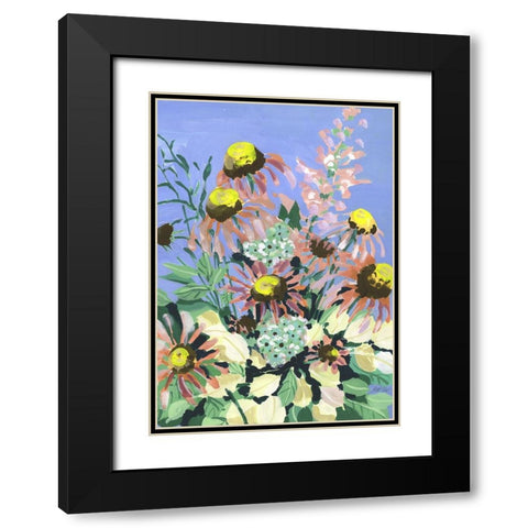 Echinacea Blue Sky Black Modern Wood Framed Art Print with Double Matting by Zwara, Ania