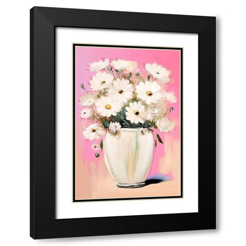 Margarites Black Modern Wood Framed Art Print with Double Matting by Treechild