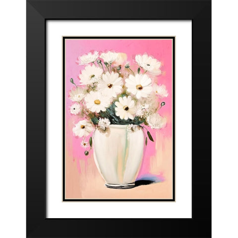 Margarites Black Modern Wood Framed Art Print with Double Matting by Treechild