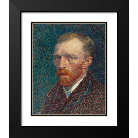 Self-Portrait Black Modern Wood Framed Art Print with Double Matting by Pictufy