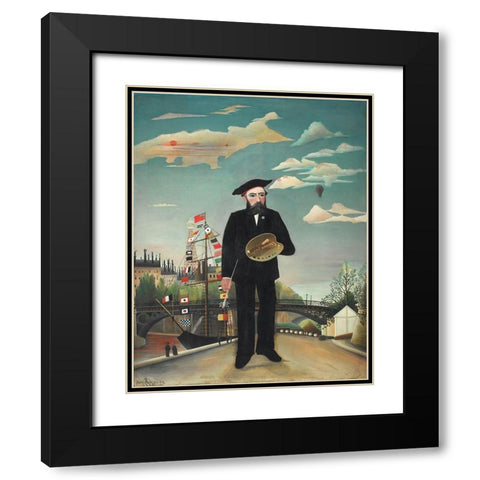 Self Portrait 1890 Black Modern Wood Framed Art Print with Double Matting by Pictufy