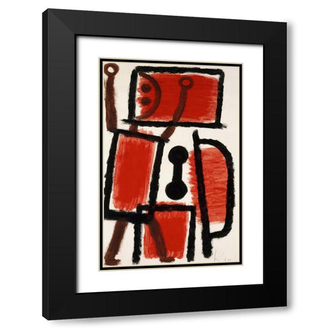 Locksmith 1940 Black Modern Wood Framed Art Print with Double Matting by Pictufy