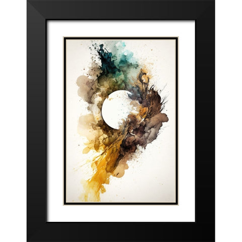 Sunburst in Autumn Black Modern Wood Framed Art Print with Double Matting by Mauro