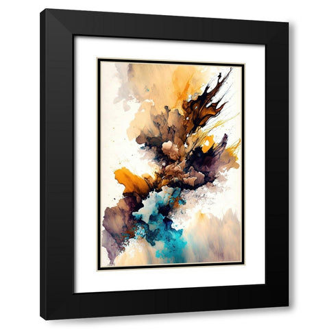 Autumn Hues Black Modern Wood Framed Art Print with Double Matting by Mauro