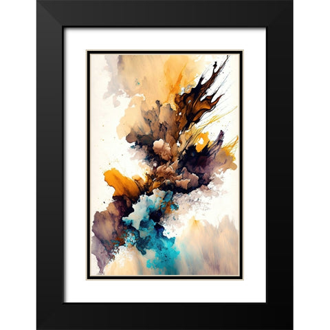 Autumn Hues Black Modern Wood Framed Art Print with Double Matting by Mauro