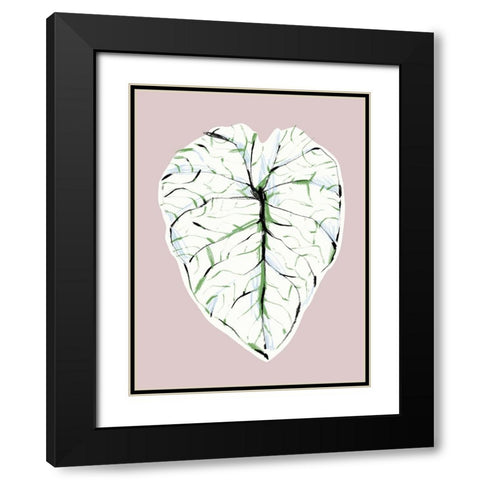 Alocasia Melo Light Black Modern Wood Framed Art Print with Double Matting by Gulina, Francesco