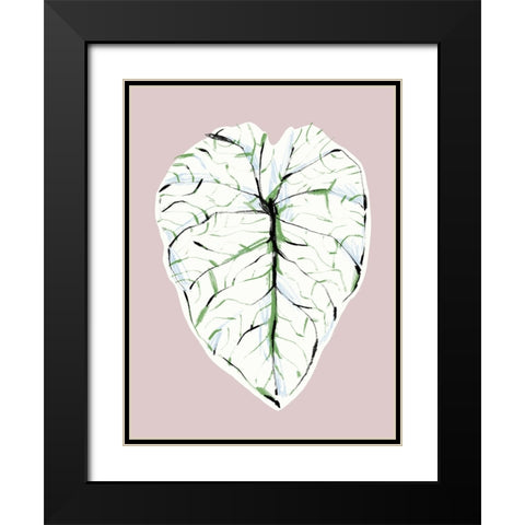 Alocasia Melo Light Black Modern Wood Framed Art Print with Double Matting by Gulina, Francesco