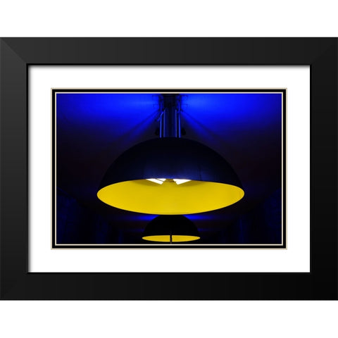 Underground Colors II Black Modern Wood Framed Art Print with Double Matting by Philippe-M