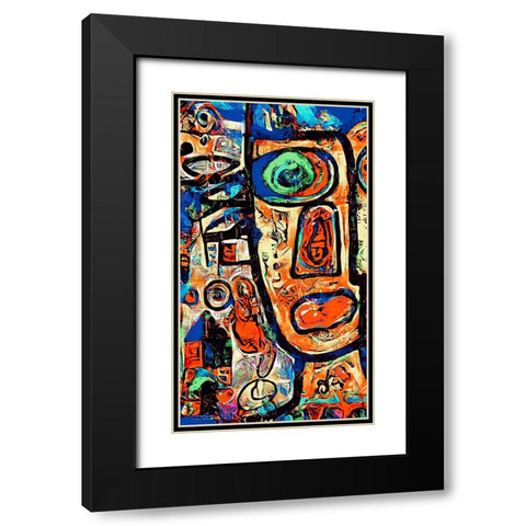Blick vint Black Modern Wood Framed Art Print with Double Matting by Baco, Velibor