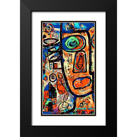 Blick vint Black Modern Wood Framed Art Print with Double Matting by Baco, Velibor