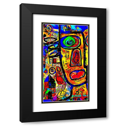 Blick Black Modern Wood Framed Art Print with Double Matting by Baco, Velibor
