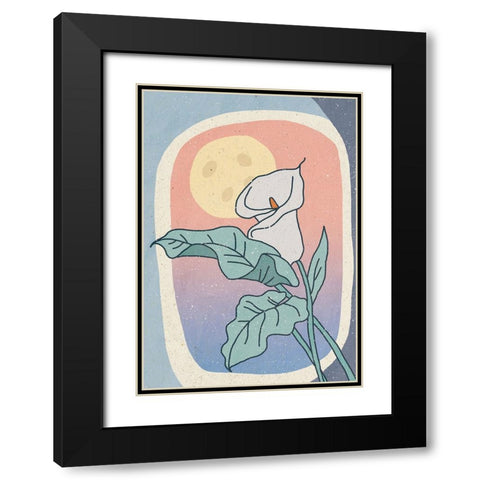 Lily of the Night Black Modern Wood Framed Art Print with Double Matting by Demir, Aylin
