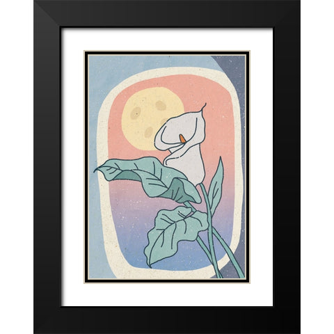 Lily of the Night Black Modern Wood Framed Art Print with Double Matting by Demir, Aylin