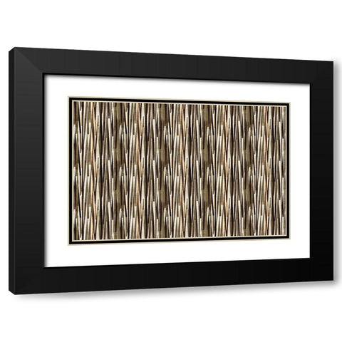Earthy Pattern Black Modern Wood Framed Art Print with Double Matting by Treechild