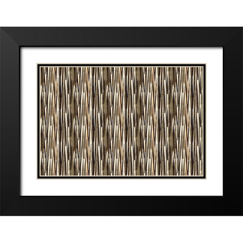 Earthy Pattern Black Modern Wood Framed Art Print with Double Matting by Treechild