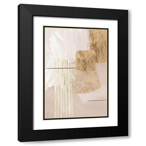 Aesthetic Gold-3 Black Modern Wood Framed Art Print with Double Matting by Moss, Sally Ann