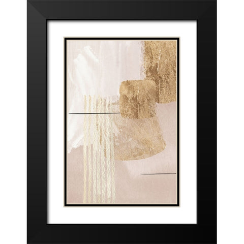 Aesthetic Gold-3 Black Modern Wood Framed Art Print with Double Matting by Moss, Sally Ann