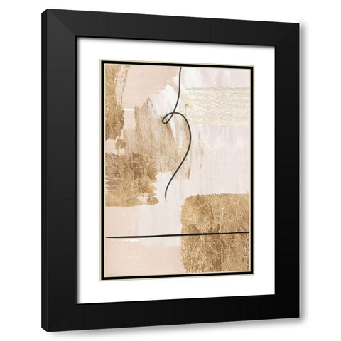 Aesthetic Gold-2 Black Modern Wood Framed Art Print with Double Matting by Moss, Sally Ann