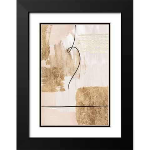 Aesthetic Gold-2 Black Modern Wood Framed Art Print with Double Matting by Moss, Sally Ann