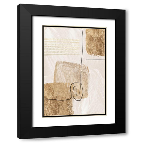 Aesthetic Gold-1 Black Modern Wood Framed Art Print with Double Matting by Moss, Sally Ann