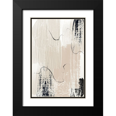 Brush strokes-1 Black Modern Wood Framed Art Print with Double Matting by Moss, Sally Ann