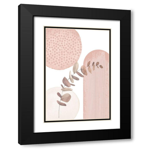 boho pink-3 Black Modern Wood Framed Art Print with Double Matting by Moss, Sally Ann