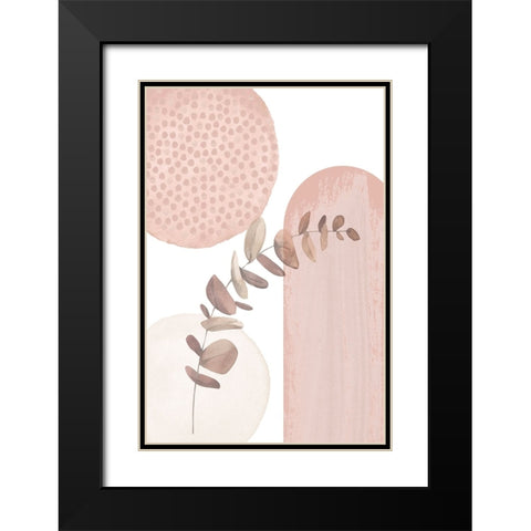 boho pink-3 Black Modern Wood Framed Art Print with Double Matting by Moss, Sally Ann