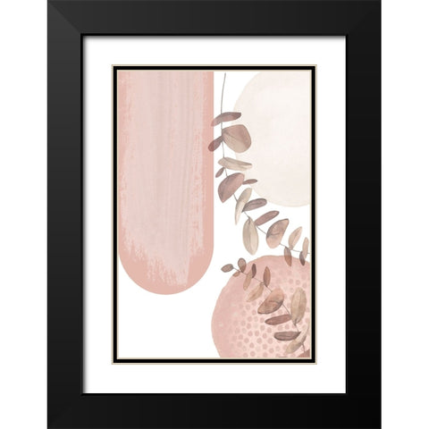 boho pink-2 Black Modern Wood Framed Art Print with Double Matting by Moss, Sally Ann