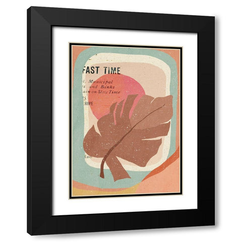 Fall Begins Black Modern Wood Framed Art Print with Double Matting by Demir, Aylin
