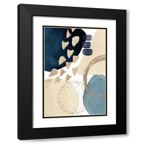 Blue Beauty-2 Black Modern Wood Framed Art Print with Double Matting by Moss, Sally Ann