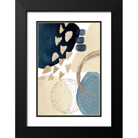 Blue Beauty-2 Black Modern Wood Framed Art Print with Double Matting by Moss, Sally Ann