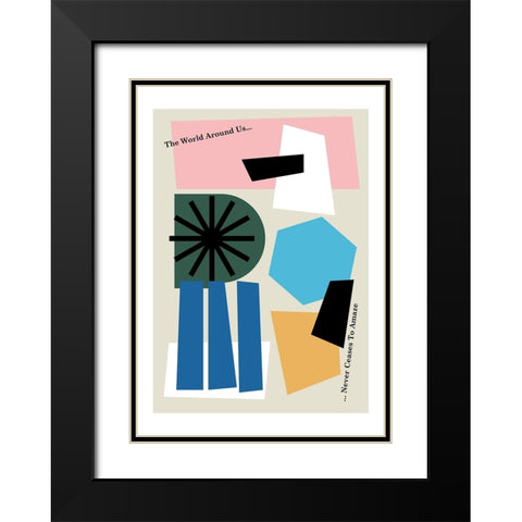 The World Around Us Grey Black Modern Wood Framed Art Print with Double Matting by Collett, Frances