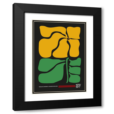 English Gardens Grey Black Modern Wood Framed Art Print with Double Matting by Collett, Frances