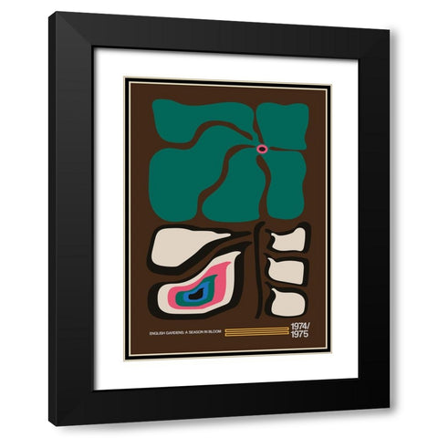 English Gardens Rainbow Brown Black Modern Wood Framed Art Print with Double Matting by Collett, Frances