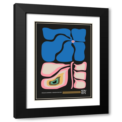 English Gardens Rainbow Grey Black Modern Wood Framed Art Print with Double Matting by Collett, Frances