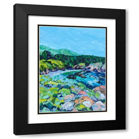 Point Lobos Black Modern Wood Framed Art Print with Double Matting by Key and Sea