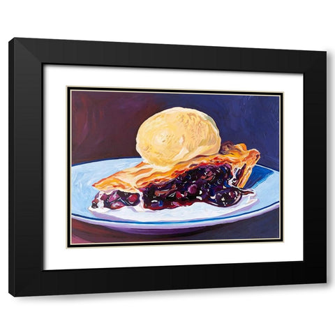 Blueberry Pie Black Modern Wood Framed Art Print with Double Matting by Key and Sea
