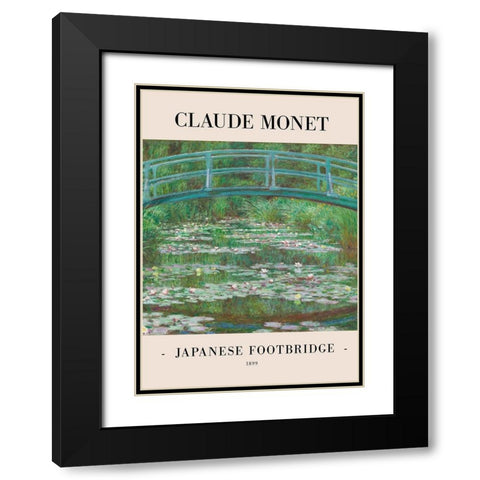 Japanese Footbridge 1899 Black Modern Wood Framed Art Print with Double Matting by Pictufy