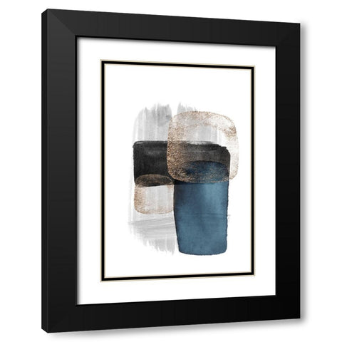 Night Blue-3 Black Modern Wood Framed Art Print with Double Matting by Moss, Sally Ann