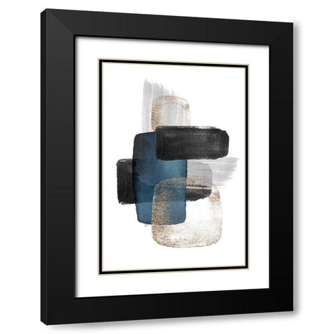 Night Blue-2 Black Modern Wood Framed Art Print with Double Matting by Moss, Sally Ann