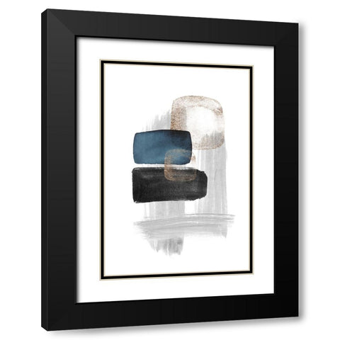 Night Blue-1 Black Modern Wood Framed Art Print with Double Matting by Moss, Sally Ann