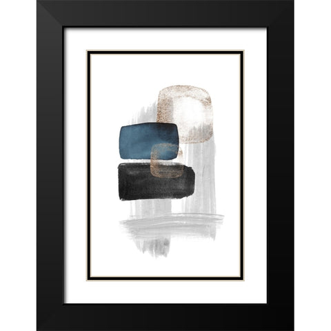 Night Blue-1 Black Modern Wood Framed Art Print with Double Matting by Moss, Sally Ann