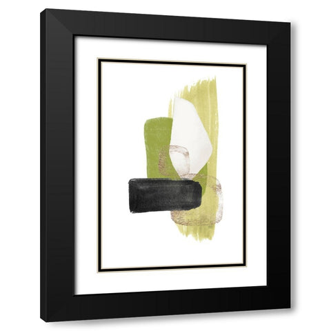 Green Dream-3 Black Modern Wood Framed Art Print with Double Matting by Moss, Sally Ann
