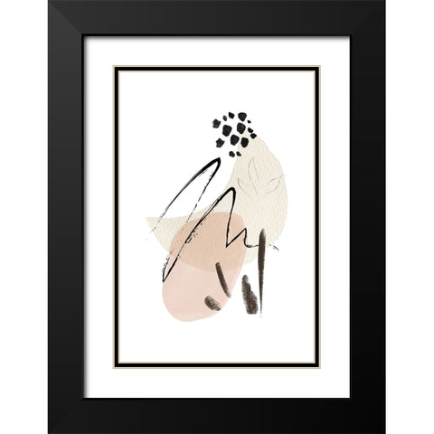 Simple Beige-1 Black Modern Wood Framed Art Print with Double Matting by Moss, Sally Ann