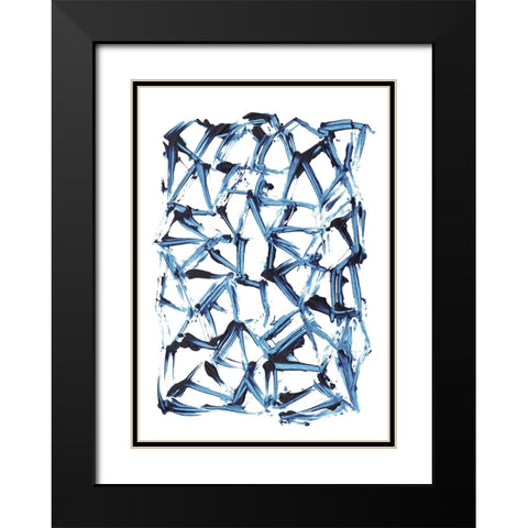 Minimal Shapes Black Modern Wood Framed Art Print with Double Matting by Hobday, Dan