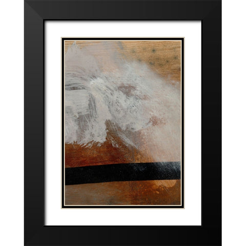Layers Black Modern Wood Framed Art Print with Double Matting by Hobday, Dan