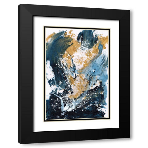 Golden Sea Black Modern Wood Framed Art Print with Double Matting by Hobday, Dan