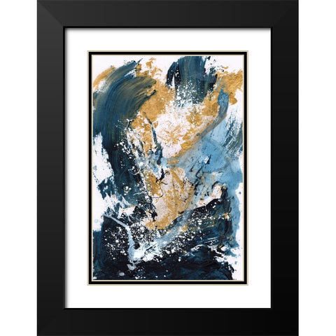 Golden Sea Black Modern Wood Framed Art Print with Double Matting by Hobday, Dan
