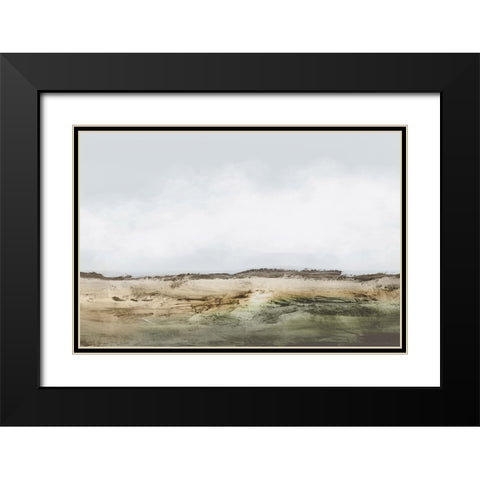 Cliffs Black Modern Wood Framed Art Print with Double Matting by Hobday, Dan
