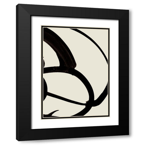 Atienne No2 Black Modern Wood Framed Art Print with Double Matting by Hobday, Dan